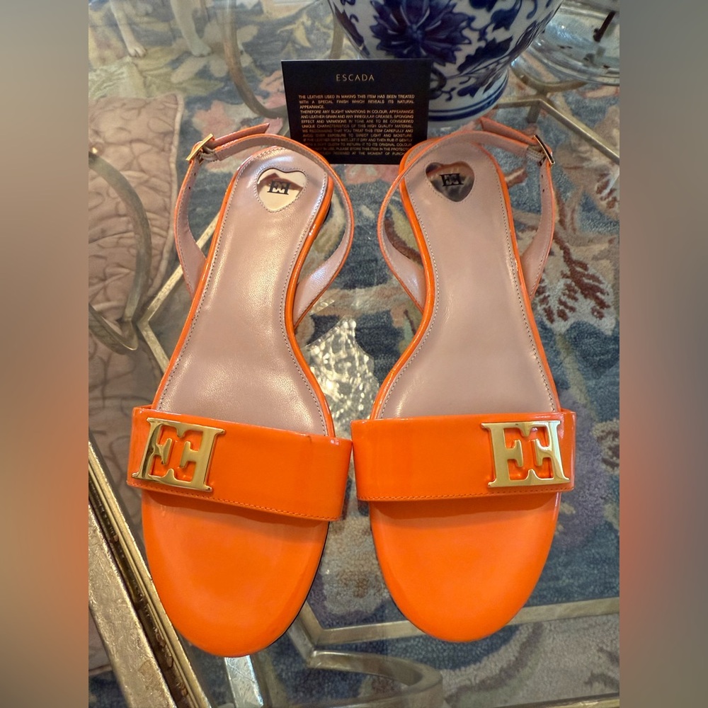 Escada Orange Sandals Vibrant Summer Style